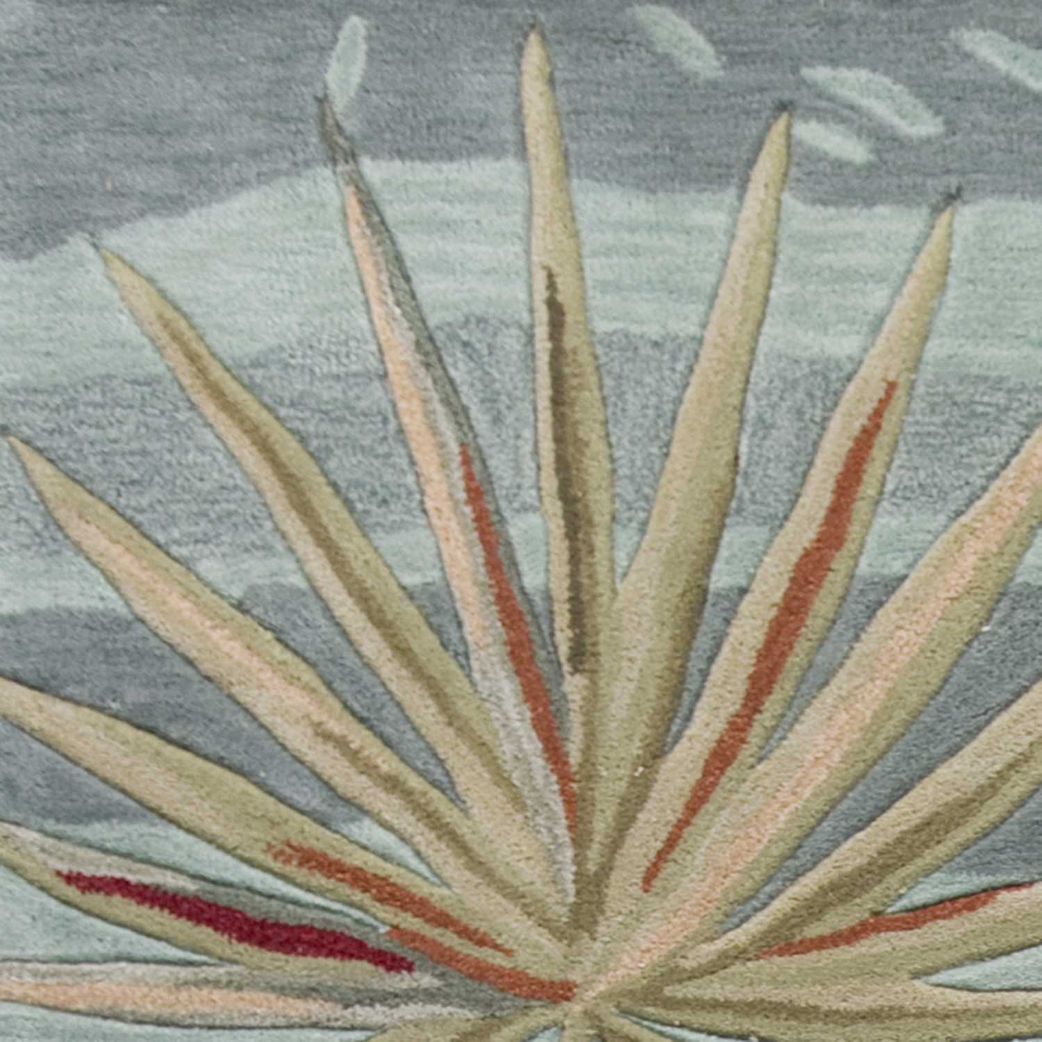 5' X 7' 6 Polyester Seafoam Area Rug