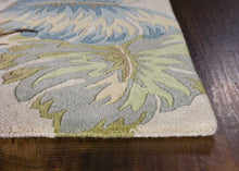 5' X 8'  Wool Ivory Or Blue Area Rug