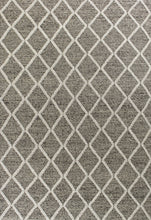5'X7' Dark Grey Hand Woven Diamond Pattern Indoor Area Rug