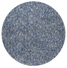 8' Indigo Ivory Heather Round Indoor Shag Rug