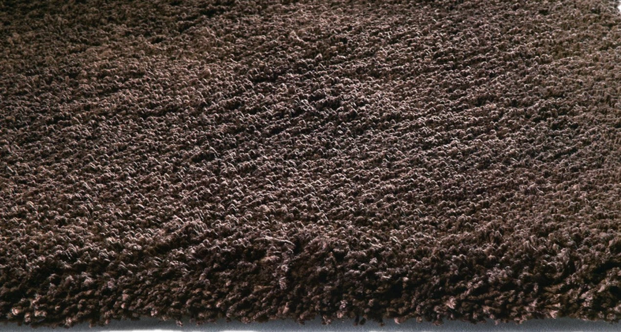 Espresso Brown Round Indoor Shag Rug 8'