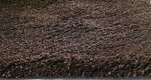 Espresso Brown Round Indoor Shag Rug 8'