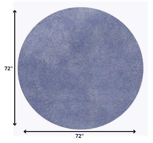 8' Round  Polyester Purple Area Rug