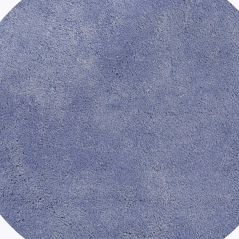 8' Round  Polyester Purple Area Rug
