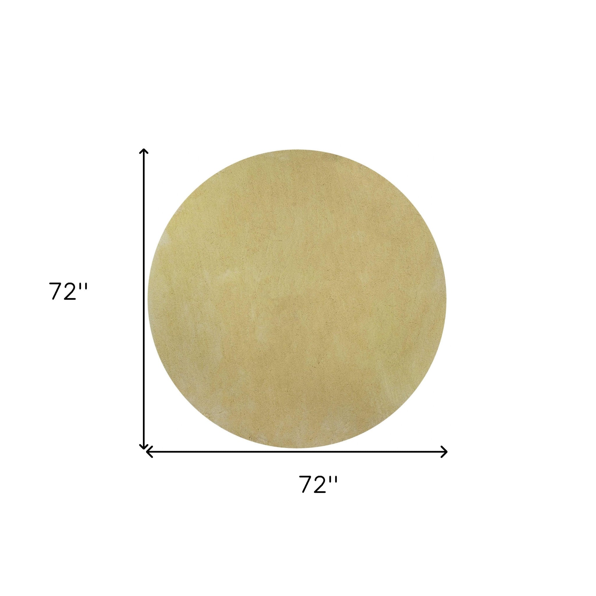 Canary Yellow Round Indoor Shag Rug 8'