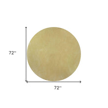 Canary Yellow Round Indoor Shag Rug 8'