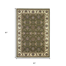 9' X 13'  Polypropylene Green Or  Ivory  Area Rug