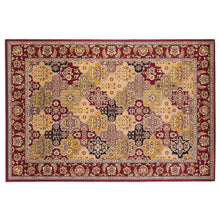 10'X13' Red Machine Woven Traditional Quatrefoil Indoor Area Rug