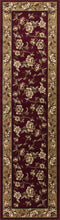10'X13' Red Beige Machine Woven Floral Traditional Indoor Area Rug