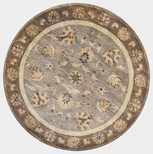 8'X11' Grey Mocha Hand Tufted Traditional Floral Indoor Area Rug