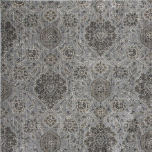 8'X11' Silver Machine Woven Traditional Floral Indoor Area Rug