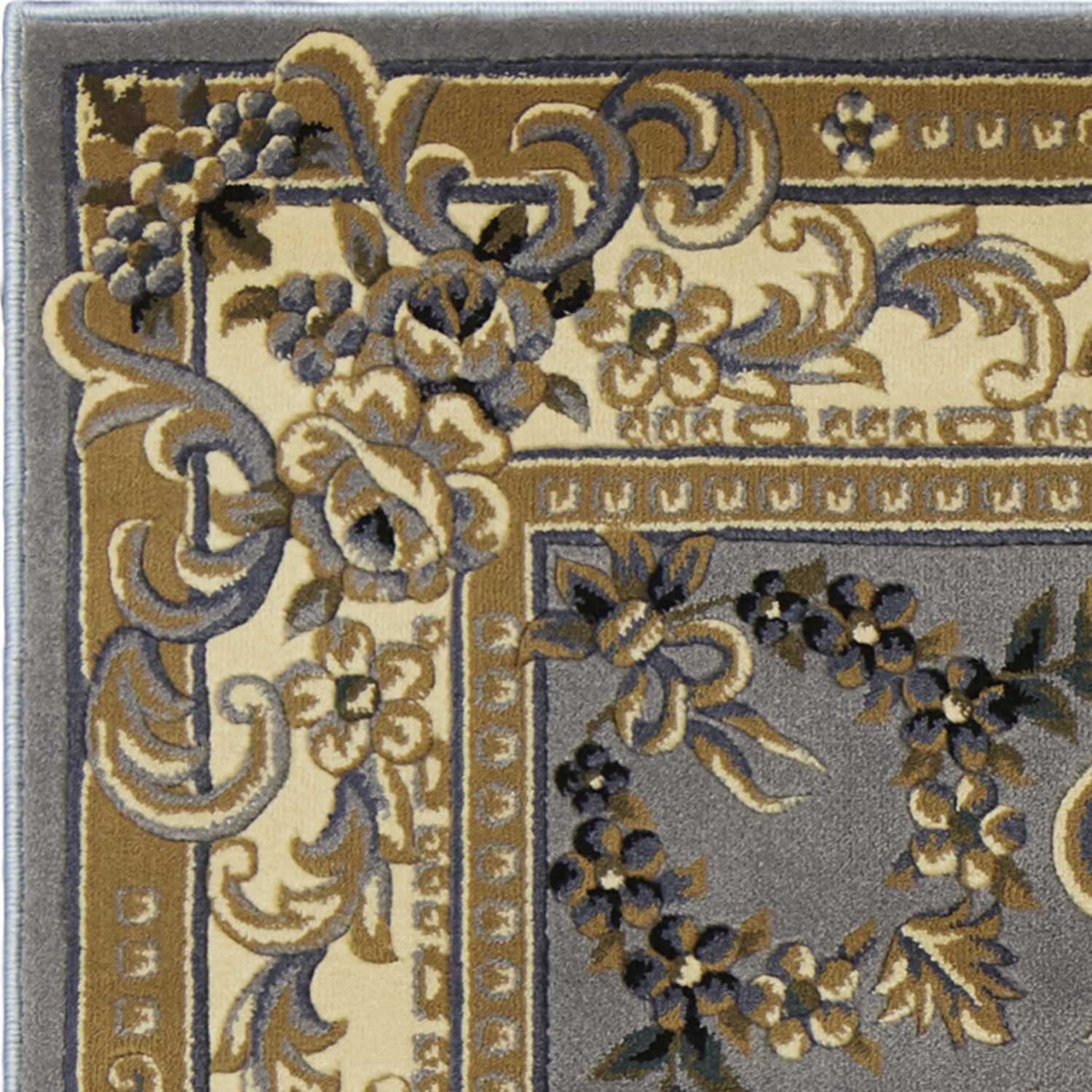 7' X 10' Polypropylene Slate Blue Area Rug