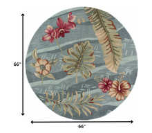 5' X 7' 6 Polyester Seafoam Area Rug