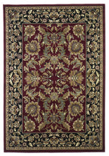 2'X3' Red Black Machine Woven Floral Traditional Indoor Accent Rug