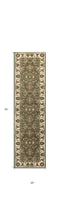 9' X 13'  Polypropylene Green Or  Ivory  Area Rug