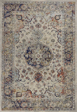 8'X11' Ivory Machine Woven Floral Medallion Indoor Area Rug