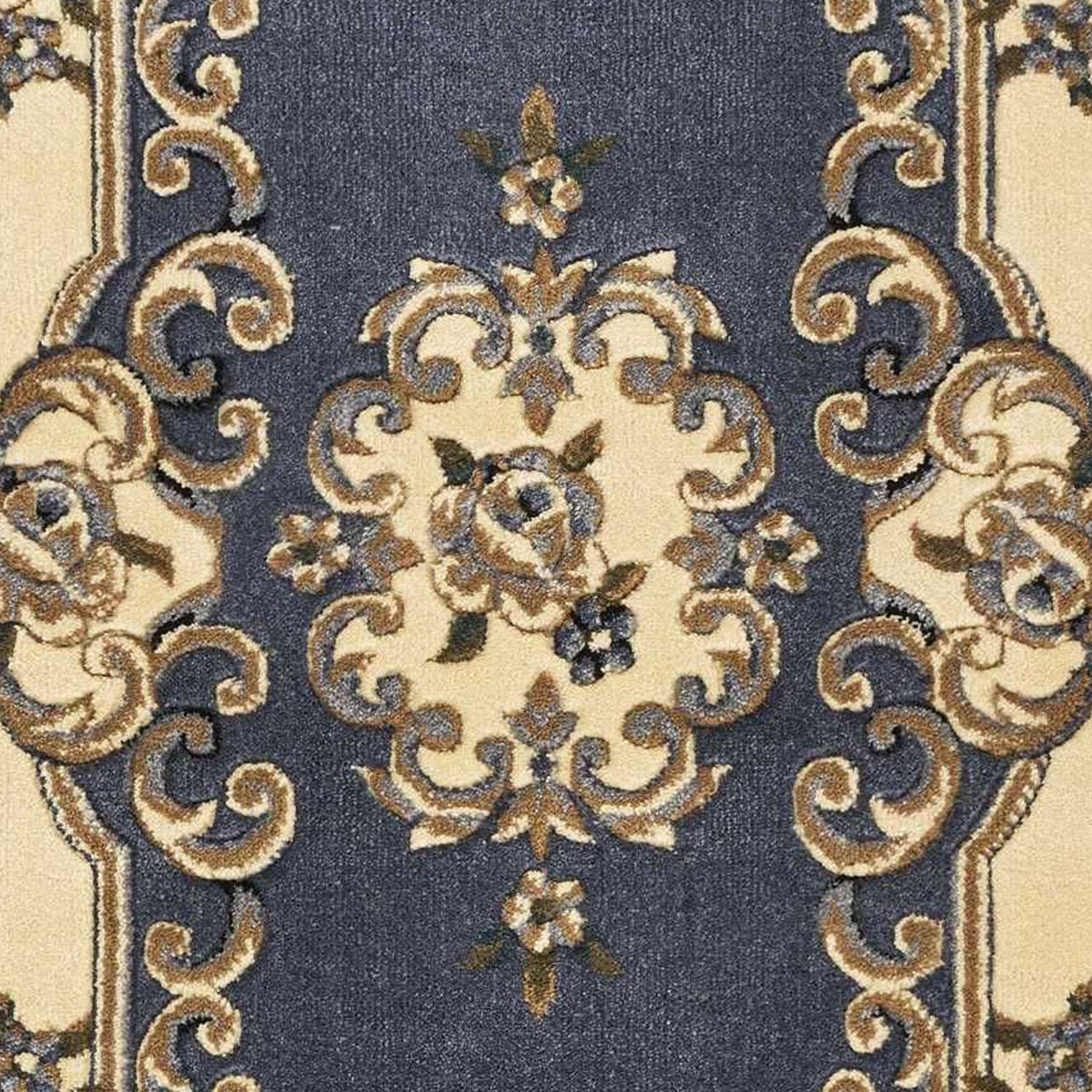 2' X 8' Blue Medallion Runner Rug