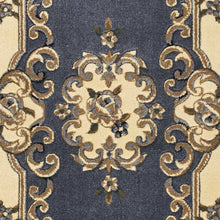 2' X 8' Blue Medallion Runner Rug