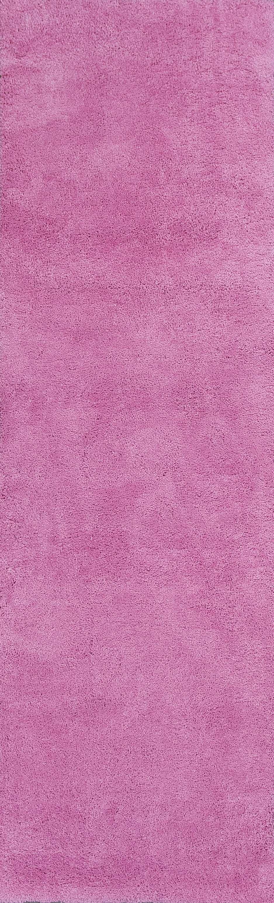 8' Hot Pink Round Indoor Shag Rug