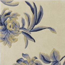 2' X 8' Runner Wool Ivory Or Blue Area Rug