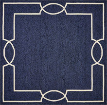 7' Square   Uv Treated Polypropylene Ocean Area Rug