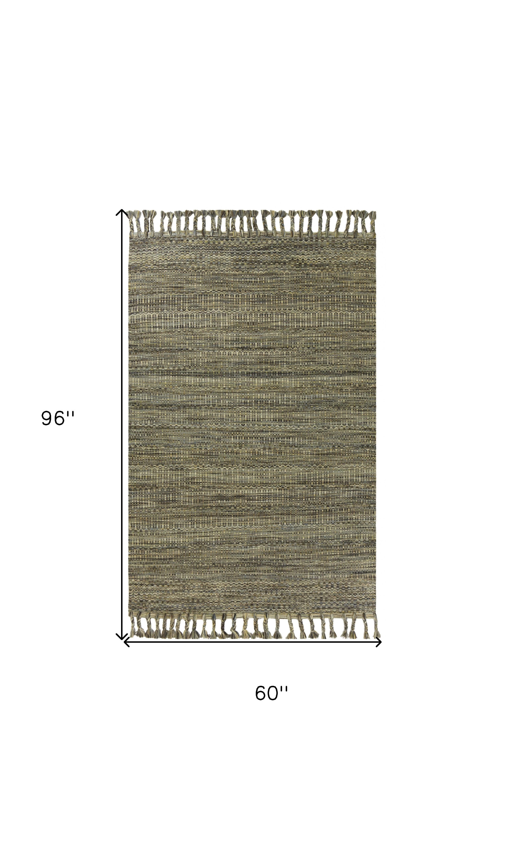 5 X 8  Wool Ocean Area Rug