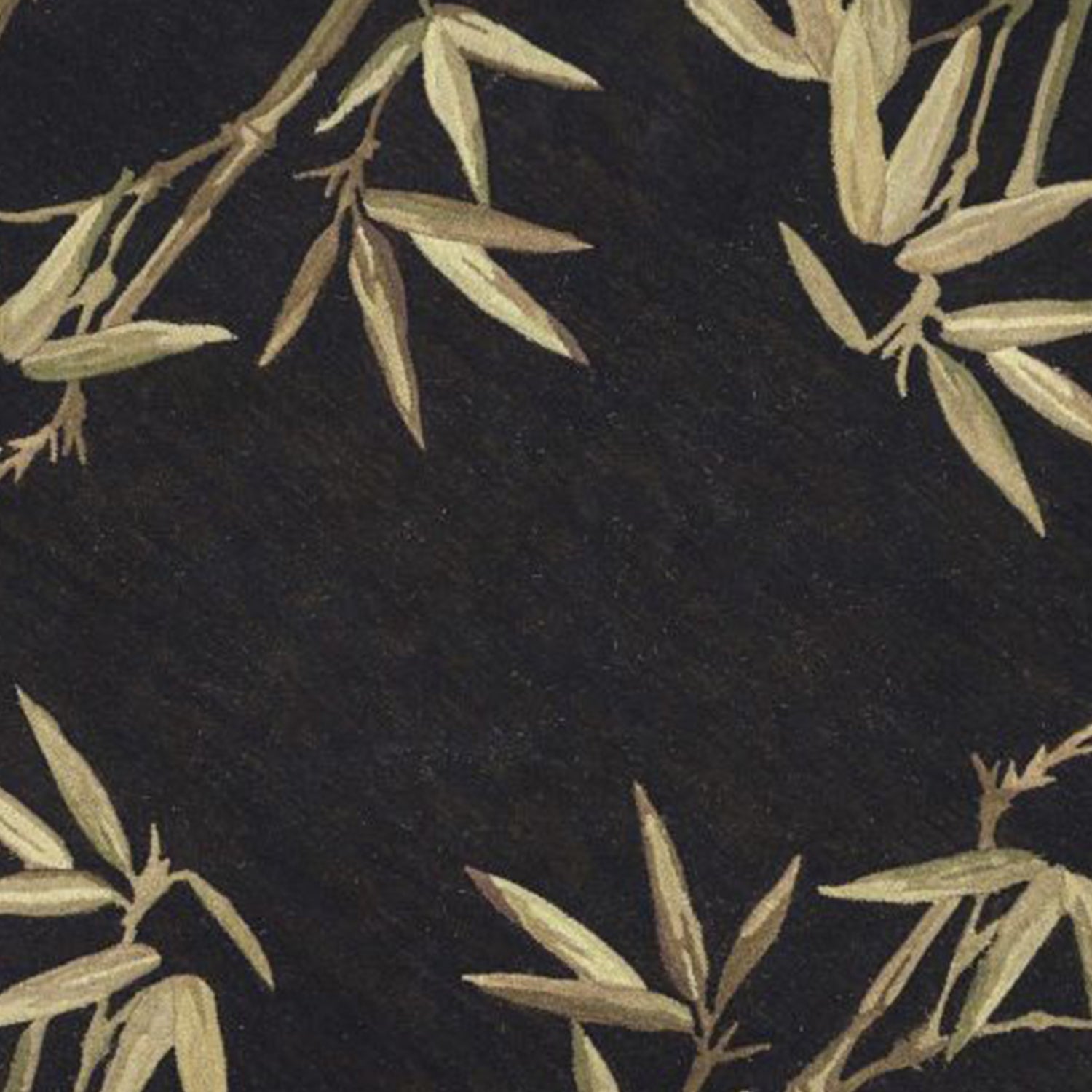 5' X 8'  Wool Black Area Rug