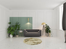 5'X8' Sage Green Hand Tufted Tropical Quatrefoil Indoor Area Rug