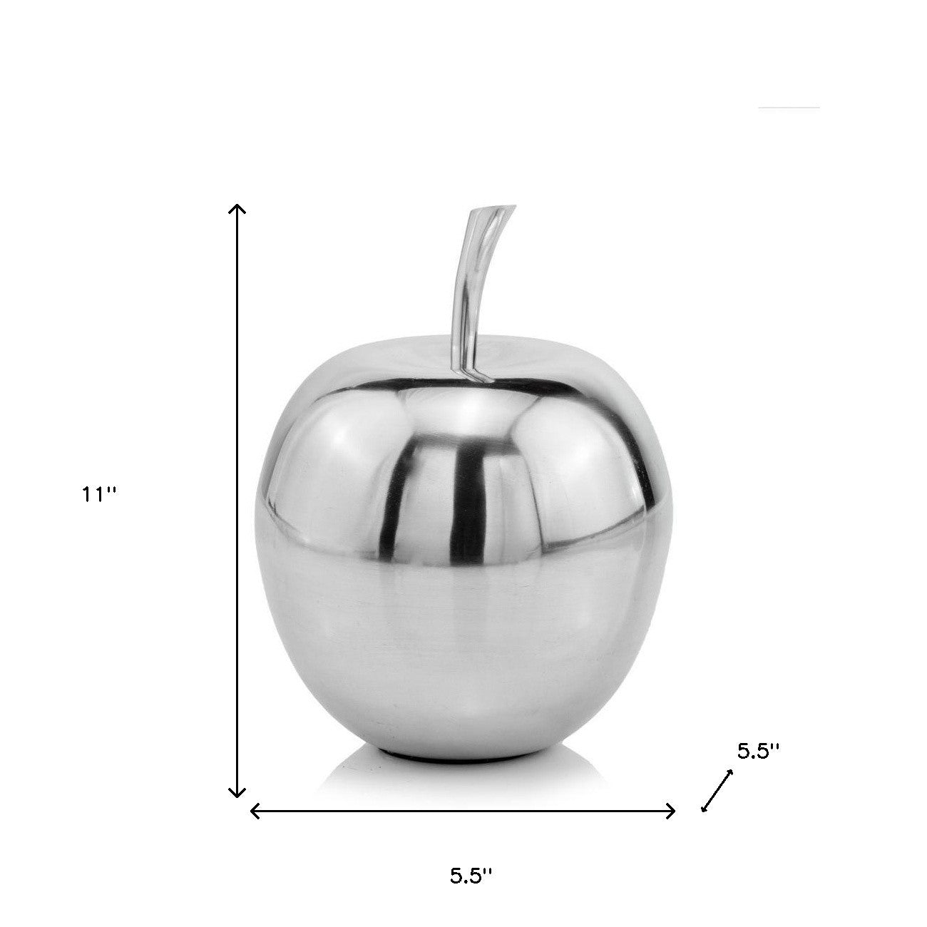 5.5" X 5.5" X 11" Buffed Polished Apple