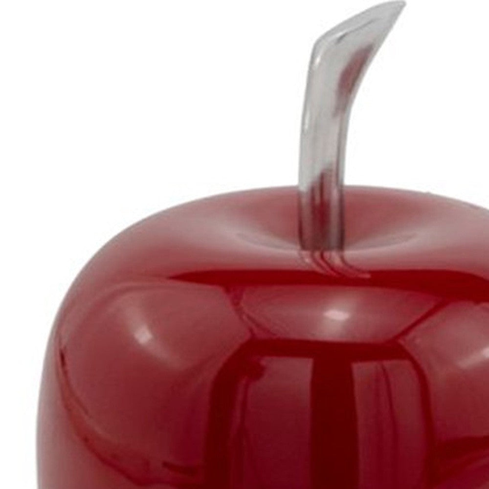 4.5" X 4.5" X 6" Buffed And Red Small Apple