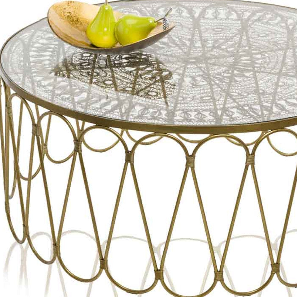 10.5" X 14" X 3.5" Gold And Bronze Metal Oblong Tray