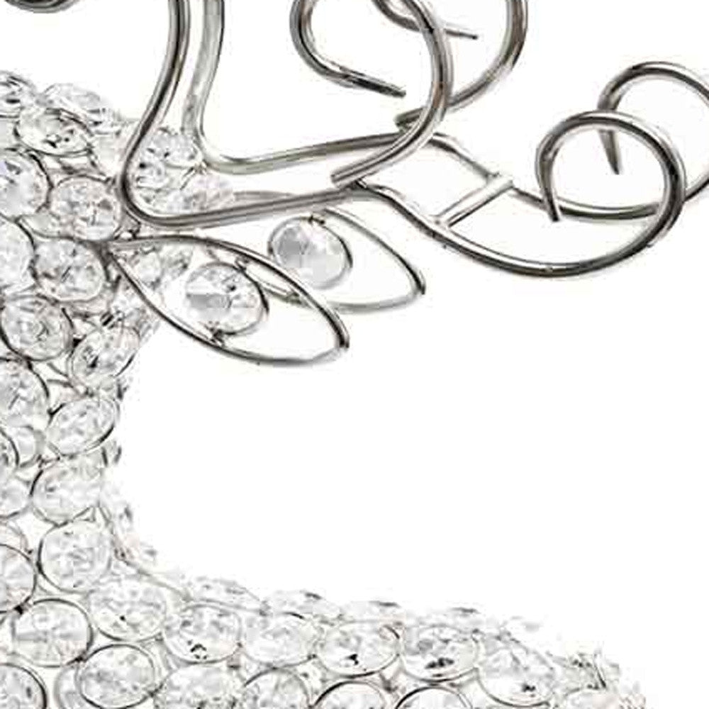 19" Silver Faux Crystal Bling Reindeer