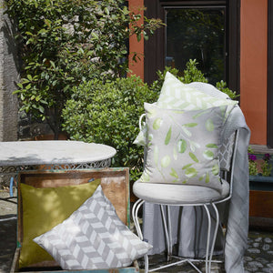 18"X18"Gray Olive Towers Decorative Throw Pillow Cover Printed