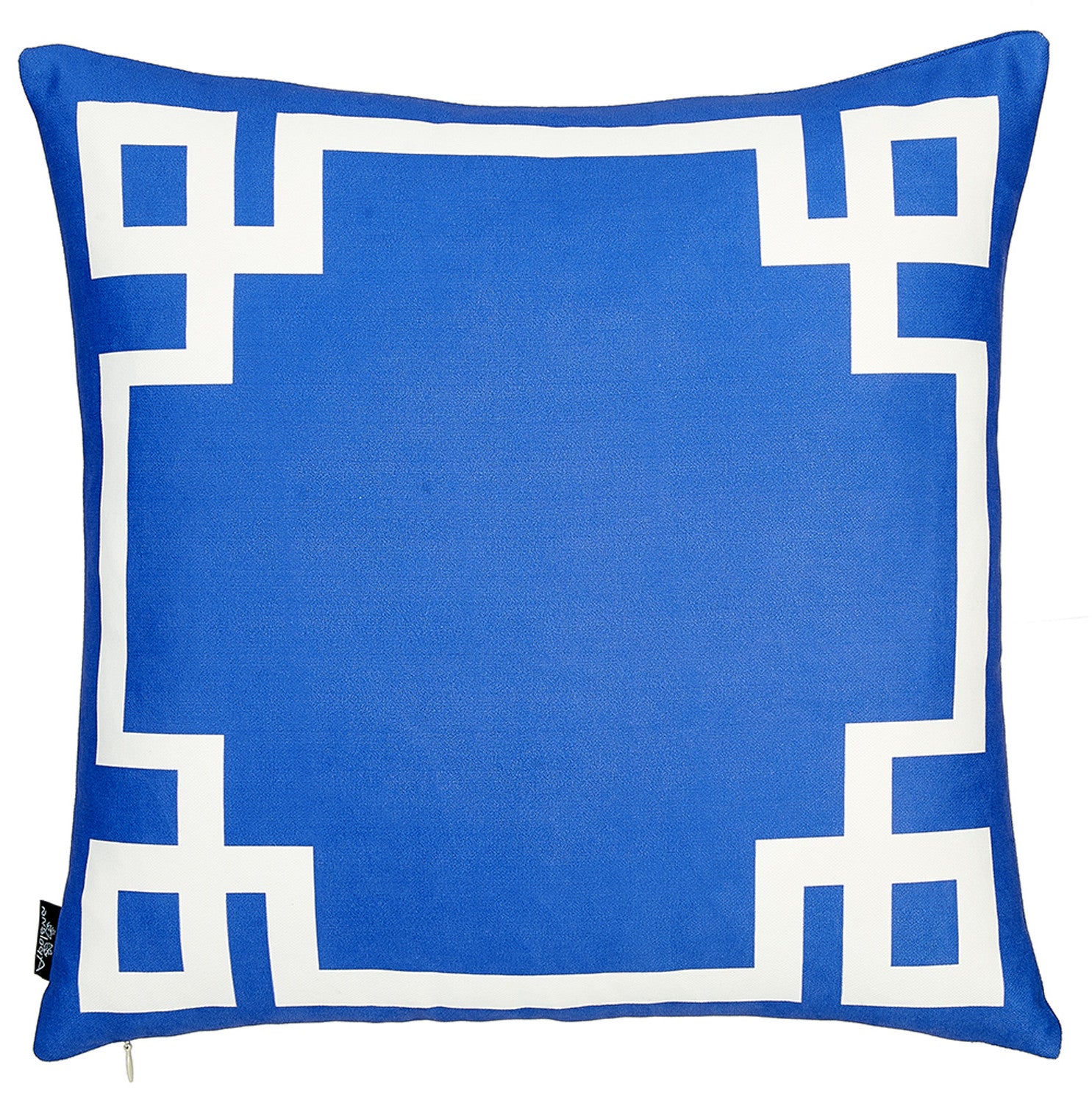 Nautical Blue And White Geometric Decorative Throw Pillow Cover