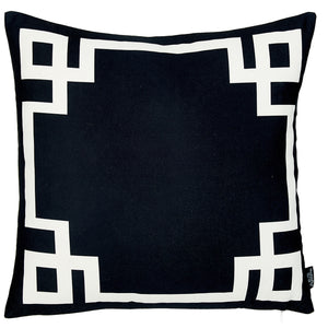 Black And White Geometric Decorative Throw Pillow Cover