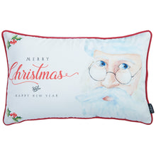 Merry Christmas Happy New Year Decorative Throw Pillow Cover