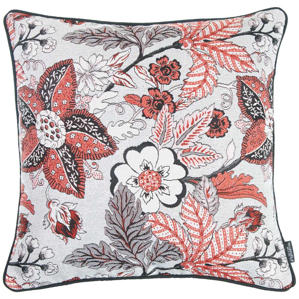 17"X 17" Multicolor Jacquard Forest Decorative Throw Pillow Cover