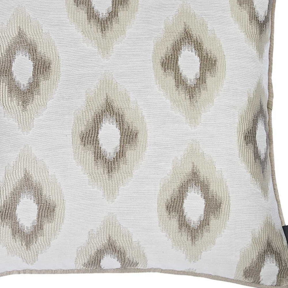 Neutral Browns Ikat Decorative Throw Pillow Cover