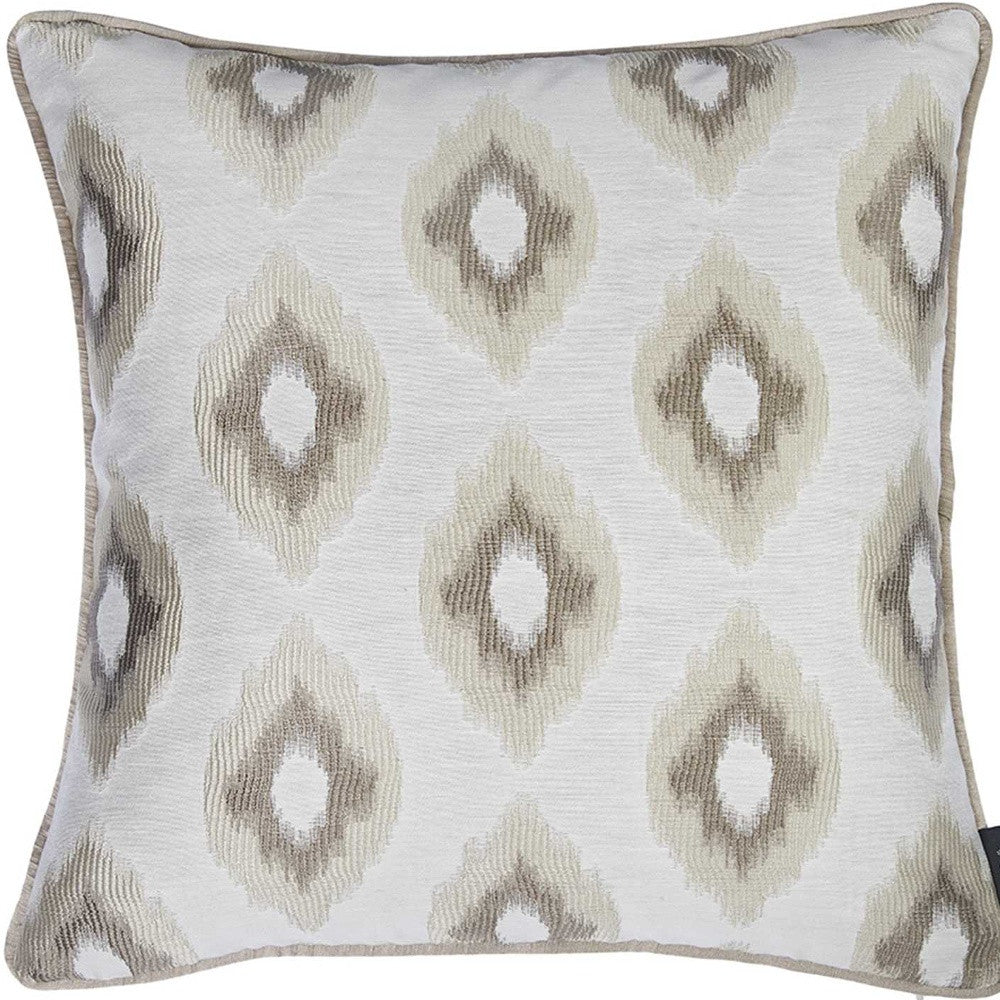Neutral Browns Ikat Decorative Throw Pillow Cover