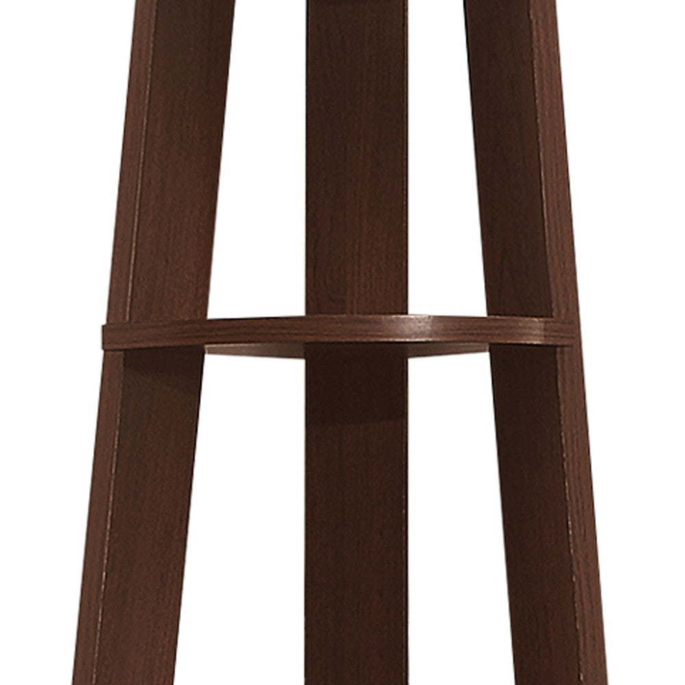 15.5" X 22.5" X 71.25" Cherry Bookcase  Corner Accent Shelf