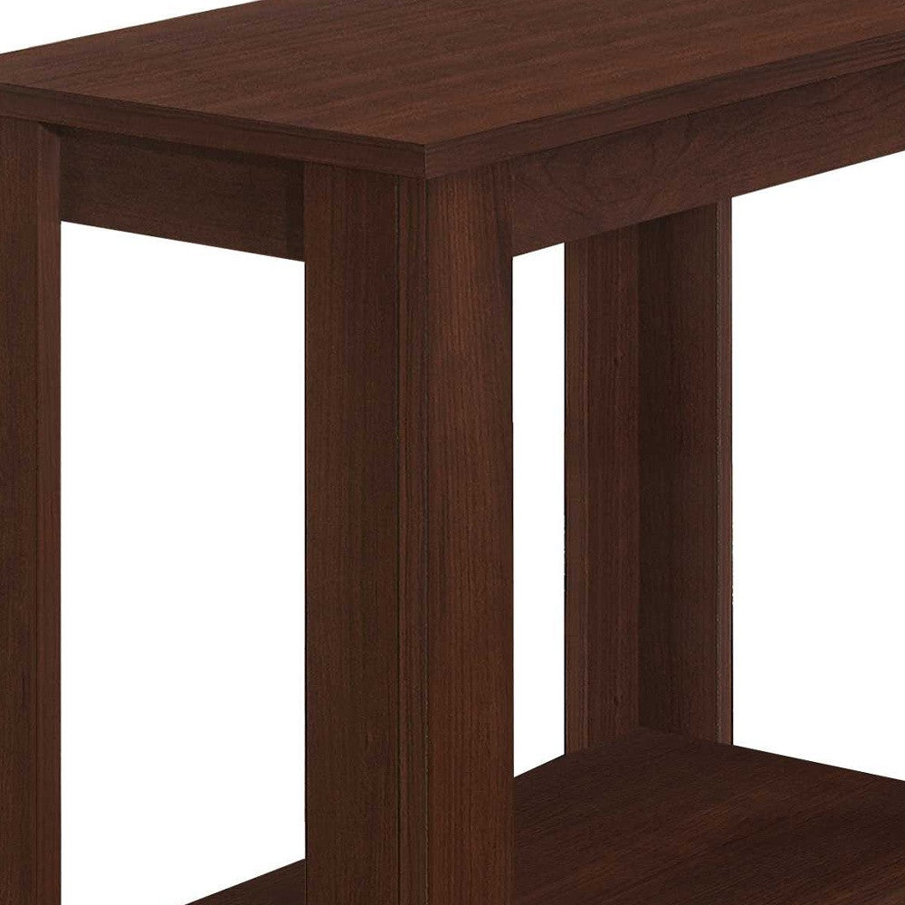 11.75" X 23.75" X 22" Cherry Particle Board Laminate  Accent Table