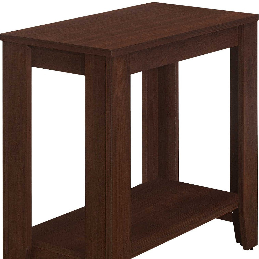 11.75" X 23.75" X 22" Cherry Particle Board Laminate  Accent Table