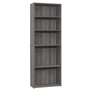 11.75" X 24.75" X 71.25" Grey 5 Shelves  Bookcase