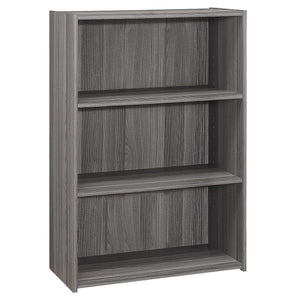 11.75" X 24.75" X 35.5" Grey 3 Shelves  Bookcase
