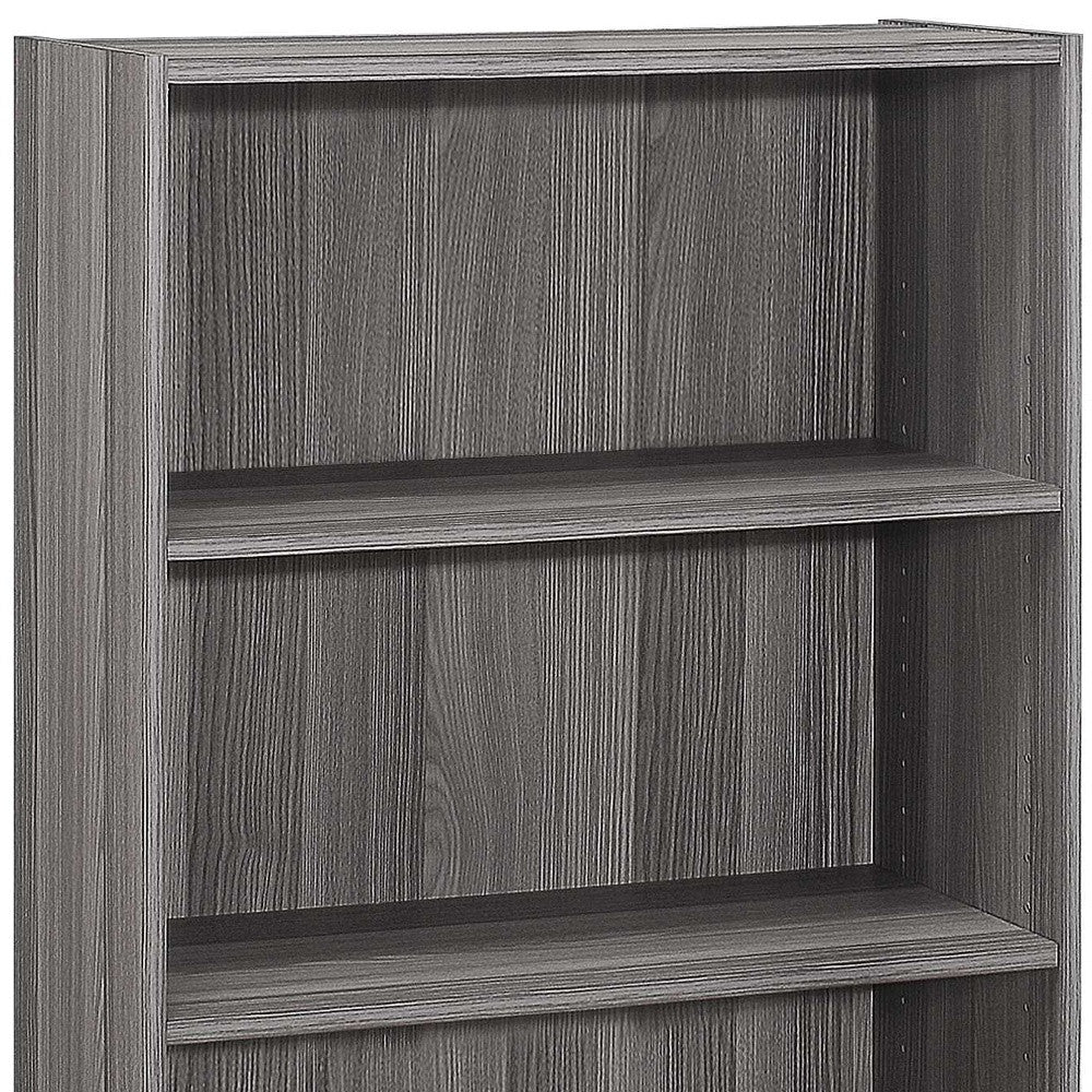 11.75" X 24.75" X 35.5" Grey 3 Shelves  Bookcase