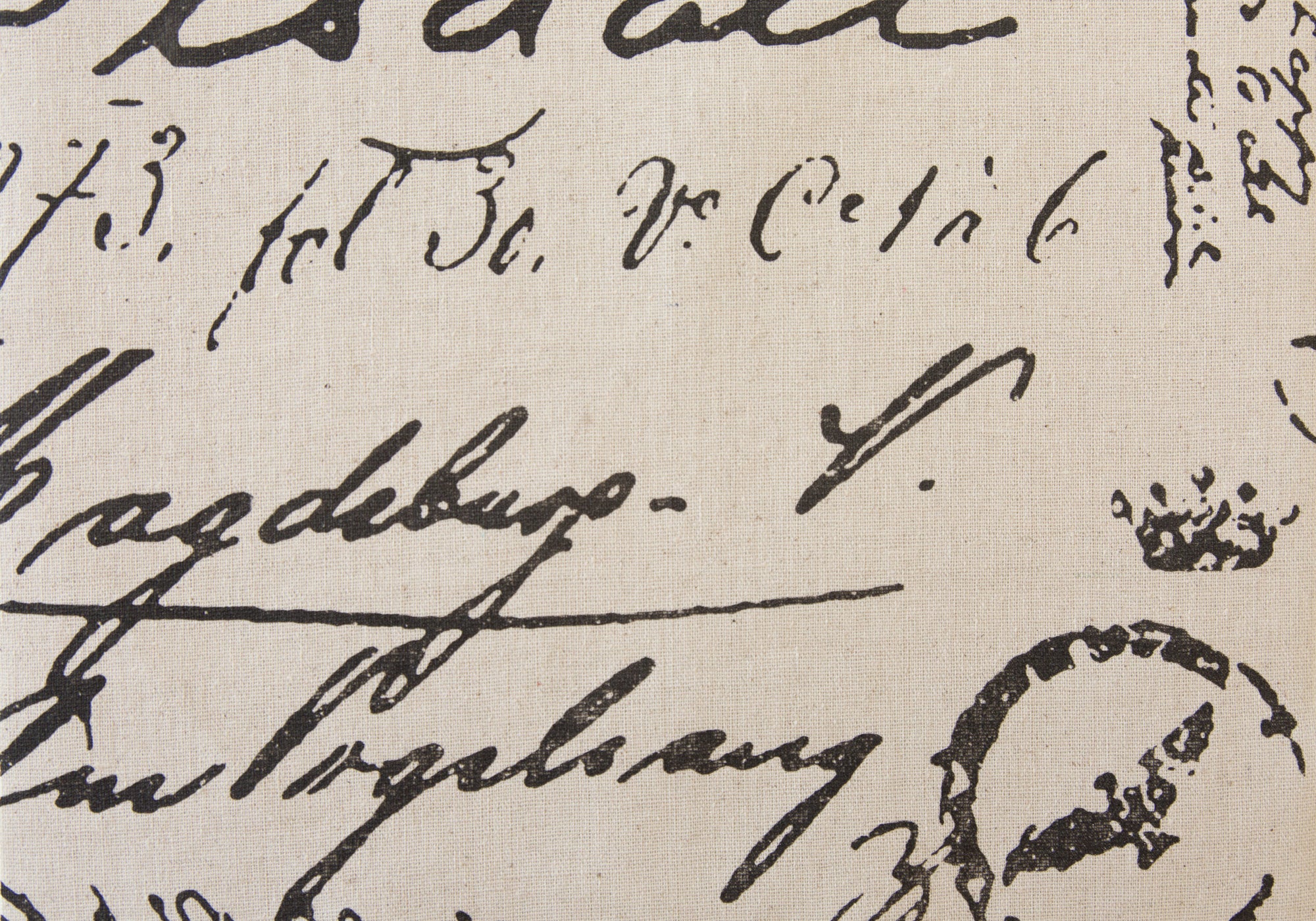 Set Of 2 Kids Black And Beige Vintage Postcard Ottomans