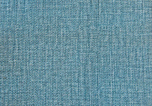 17 英寸淺藍色 100% 亞麻簇絨方格立方腳凳