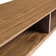 Mesa de centro rectangular de madera fabricada en nogal y negro de 47