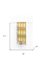Yellow Cotton Ikat Reversable Throw