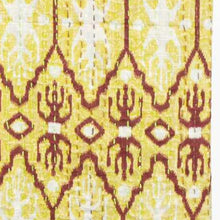 Yellow Cotton Ikat Reversable Throw